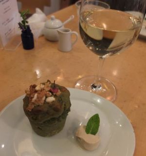 Muffin (don't know what it was made of...just understood it was made from some 'leaves'). Delicious though! at Brown Rice ブラウンライス in Tokyo