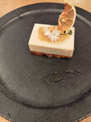 Tofu lemon cheesecake at Brown Rice ブラウンライス in Tokyo