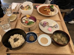 Curry & steamed vegetables  at Brown Rice ブラウンライス in Tokyo