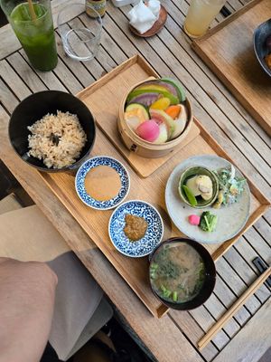 From my most recent meal here: bamboo steamer vegetable lunch set at Brown Rice ブラウンライス in Tokyo