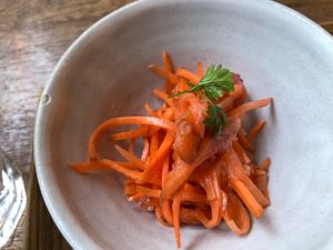 Pickled carrots at Brown Rice ブラウンライス in Tokyo