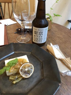 Tofu lemon cake  at Brown Rice ブラウンライス in Tokyo