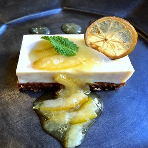 Vegan Preserved Lemon Cheesecake  at Brown Rice ブラウンライス in Tokyo