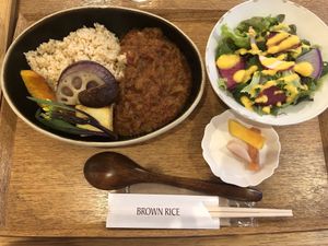 seasonal vegetable curry at Brown Rice ブラウンライス in Tokyo