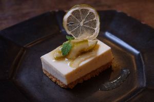 Lemon tofu cake at Brown Rice ブラウンライス in Tokyo