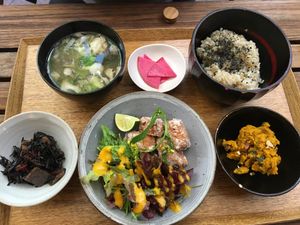 Daily set lunch  at Brown Rice ブラウンライス in Tokyo