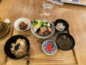 Today’s special (soft fried tofu) at Brown Rice ブラウンライス in Tokyo