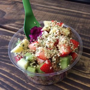 Jamaica acai bowl at Good Vibes Juice in Largo