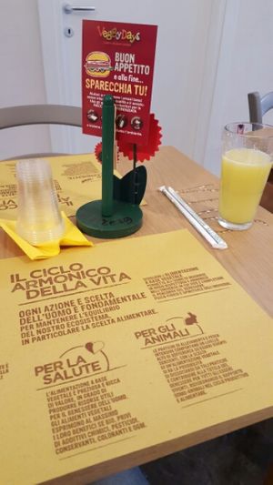 a nice place to eat vegan fast food at B12 in Milan