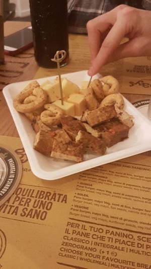 vegan cheese selection at B12 in Milan