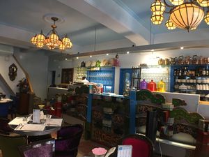 In the restaurant  at Chì Kàn Xǐ Lóu 赤崁璽樓 in Tainan