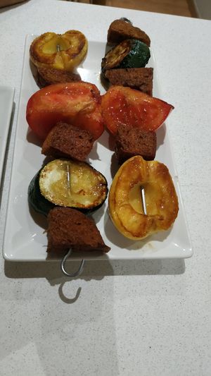 Brochetas de seitan at Bambú in Vigo