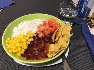 Burrito a bol at Bambú in Vigo