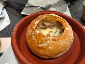 Queso con beicon at Bambú in Vigo