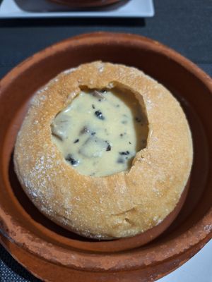 Cheese with mushroom at Bambú in Vigo