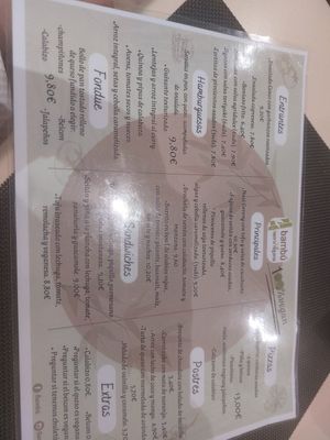 Menú at Bambú in Vigo