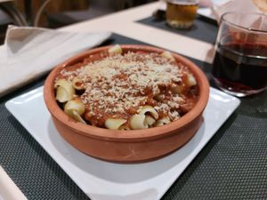 Prato do dia  : massa com bolonhesa de lentilhas at Bambú in Vigo