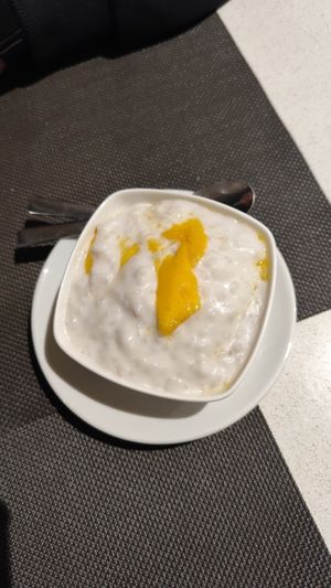 Arroz con leche de coco y mango at Bambú in Vigo