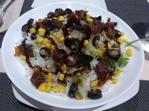 Rice salad at Bambú in Vigo