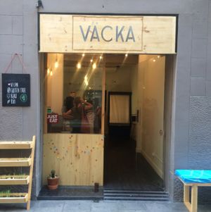 outside at Väcka in Barcelona