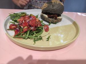 Brie burger at Väcka in Barcelona