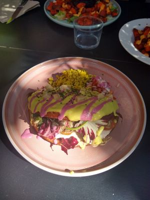 Savory waffle at Väcka in Barcelona