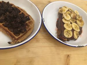 Brownie and Rawtella  at Väcka in Barcelona