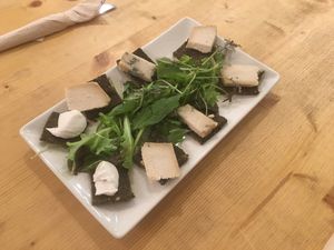 Cheese plate at Väcka in Barcelona