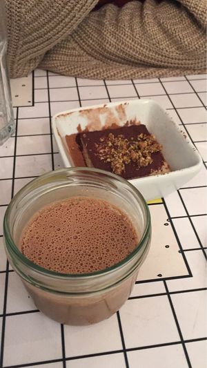 Tirawmisu and chocolate and coconut mousse included in meal deal €11 at Väcka in Barcelona