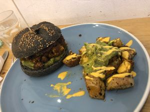 Mexican burger  at Väcka in Barcelona