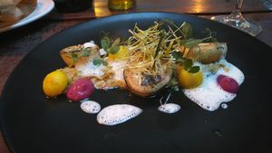 Vegan ";Scallops"; - amazing attention to detail. at Etnosvet in Prague