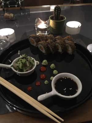 fried sushi (vegan) at Etnosvet in Prague