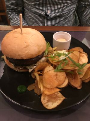 Portobello burger at Etnosvet in Prague