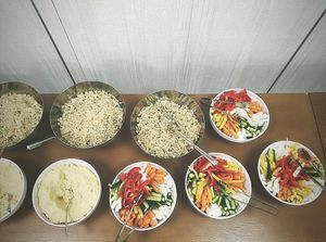 Snack during the event upstairs at Etnosvet in Prague