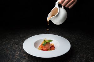 Melon soup 'New for summer 2019 menu' at Etnosvet in Prague