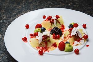 Pineapple ravioli 'New for the 2019 summer menu' at Etnosvet in Prague