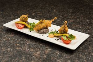 Jalapeños stuffed with feta cheese - new at autumn menu 2019 at Etnosvet in Prague