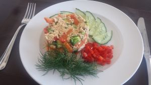 REVUELTO DE TOFU / SCRAMBLED "EGGS" FROM TOFU at Svarog in Guardamar Del Segura