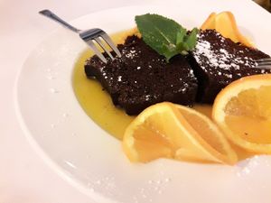 Vegan cake for dessert. at Svarog in Guardamar Del Segura