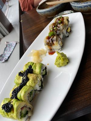 Green Goddess and South Pacific at Blue Sushi Sake Grill in Denver