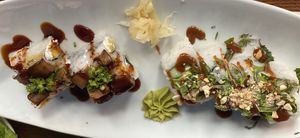 Vegan south pacific and Thai hippie rolls at Blue Sushi Sake Grill in Denver
