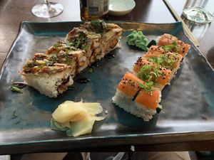 Shiitake it to me, vegan Philly roll  at Blue Sushi Sake Grill in Denver