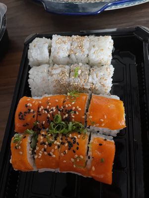 Avocado Roll & Salmon Roll  at Blue Sushi Sake Grill in Denver