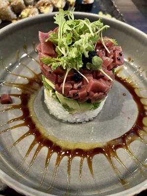 Tuna tower (not as good as the rolls)  at Blue Sushi Sake Grill in Denver