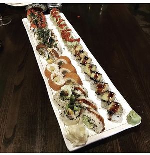 All of the veggie sushi options... the best ones were the one with BBQ paper and the Tomato based tuna ! at Blue Sushi Sake Grill in Denver