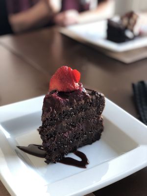 Delicious chocolate cake! at Nümen in Merida