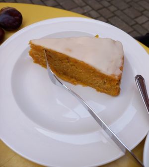Karottenkuchen at Cafe Leander in Bamberg