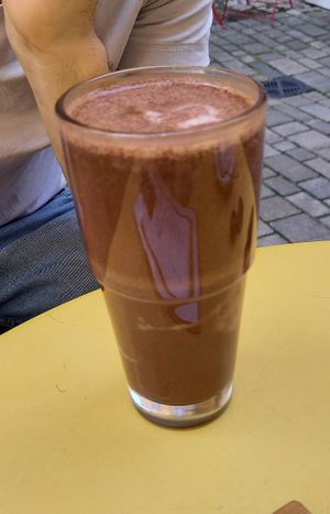 Vegane heiße Schokolade at Cafe Leander in Bamberg