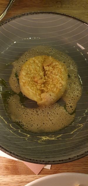 celery heart with leek and hazelnuts, really good at TIAN Bistro am Spittelberg in Vienna