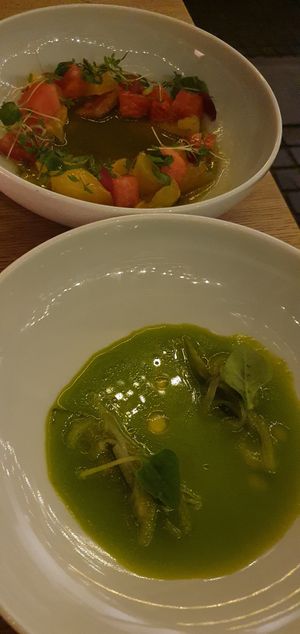 really tiny portions but flavorful at TIAN Bistro am Spittelberg in Vienna